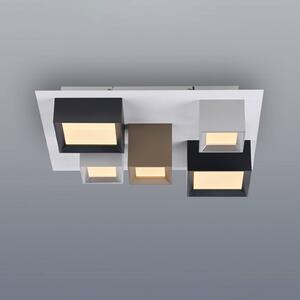 Stropné LED svetlo PURE Manhatten, viacfarebné, 5-pl.,, Viacfarebné, Chodba, Hliník, Moderný, Stropné svetlo