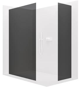 CERANO - Sprchová zástena Walk-in Crystal TL/P - 8 mm - bezvzperový systém - biela matná, grafitové sklo - 50x50x200 cm