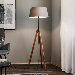 Quitani stojacia lampa Reba, trojnožka, chintz grafit
