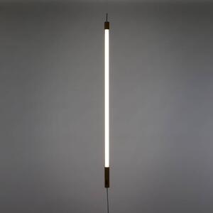 SELETTI LED svietidlo Linea, biele, drevené detaily, univerzálne