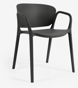 ANIA záhradná stolička Čierna