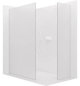 CERANO - Sprchová zástena Walk-in Crystal TL/P - 8 mm - bezvzperový systém - biela matná, mliečne sklo - 50x50x200 cm