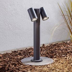 Prios Tulimar podstavné svietidlo, 45 cm, antracit, 2 svetlá, hliník