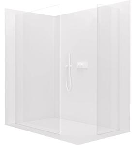 CERANO - Sprchová zástena Walk-in Crystal TL/P - 8 mm - bezvzperový systém - biela matná, transparentné sklo - 50x50x200 cm