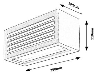 Rabalux 77100 - LED Vonkajšie nástenné svietidlo LUBLIN LED/10W/230V IP54 čierna