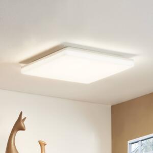 Prios LED stropné svietidlo Artin, 33 cm, biele, hranaté, senzor