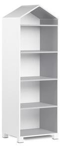 KONSIMO Detský regál MIRUM biely šedý 57 x 172 x 45