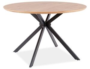 Jedálenský stôl ASTER, 120x76x120, dub/čierna