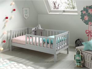 Sivá detská posteľ Vipack Junior, 70 x 140 cm