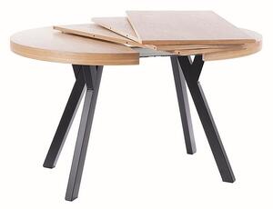 Rozkladací jedálenský stôl LUCIANO, 100-250x76x100, dub/čierna