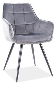 Jedálenská stolička LINA Velvet, 59x90x45, čierna/bluvel 14