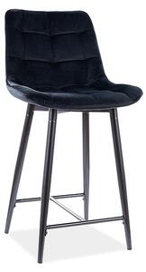 Barová stolička CHIP H-2 Velvet, 45x92x37, bluvel 19