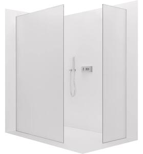 CERANO - Sprchová zástena Walk-in Crystal TL/P - 8 mm - bezvzperový systém - chróm, mliečne sklo - 60x50x200 cm