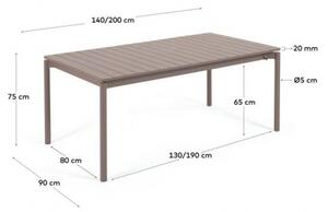 ZALTANA 140 záhradný rozkladaci stôl Hnedá