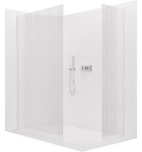 CERANO - Sprchová zástena Walk-in Crystal TL/P - 8 mm - bezvzperový systém - chróm, ryhované sklo - 50x50x200 cm