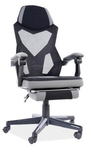 Kancelárska stolička Q-939, 56x108x48, čierna/sivá