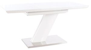 Rozkladací jedálenský stôl RODGERS, 120-160x76x80, biela