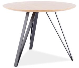 Jedálenský stôl TETRIS, 100x76x100, dub/čierna