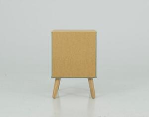 Zelený nočný stolík s nohami z dubového dreva Tenzo Dot