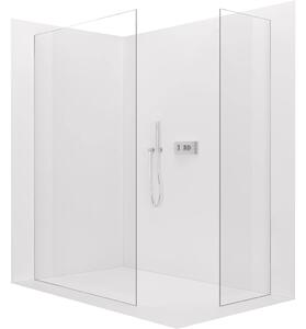 CERANO - Sprchová zástena Walk-in Crystal TL/P - 8 mm - bezvzperový systém - chróm, transparentné sklo - 80x60x200 cm
