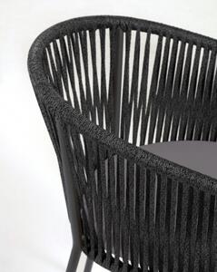 YANET záhradná stolička Čierna