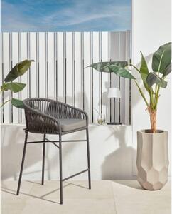 YANET 80 záhradná barová stolička Čierna