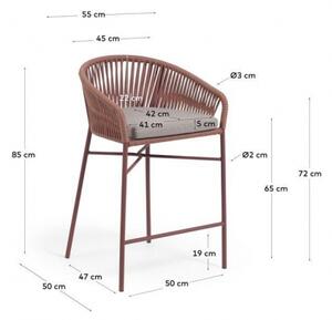 YANET 65 záhradná pultová stolička Terakota