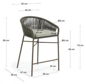 YANET 65 záhradná pultová stolička Zelená