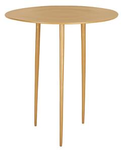 Horčicovožltý kovový odkladací stolík Leitmotiv Supreme, ø 42,5 cm