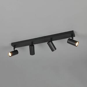 Bodové svetlá Taryn, čierny matný, dĺžka 62 cm, 4-pl., GU10, Čierna, Obývacia izba / jedáleň, kov, Moderný, Stropné svetlo