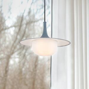 Závesné svietidlo Fred, sivá/biela, Ø 35 cm, plast/kov, Hliník / sivá / zinok, Obývacia izba / jedáleň, Plast, Moderný, Závesné svietidlo