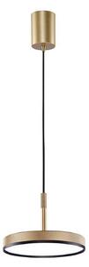 LED závesné svietidlo Don, zlatá, Ø 20 cm, kov, Mosadz / zlato, Obývacia izba / jedáleň, Hliník, Moderný, Závesné svietidlo