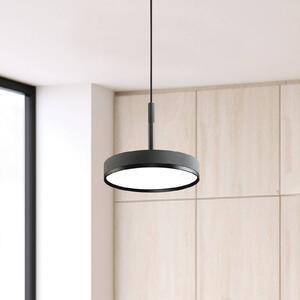 LED závesné svietidlo Don, sivá, Ø 20 cm, kov, Hliník / sivá / zinok, Obývacia izba / jedáleň, Hliník, Moderný, Závesné svietidlo