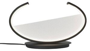 Stolová LED lampa Adele, výška 22 cm, čierna, kov, Čierna, Obývacia izba / jedáleň, Hliník, Moderný