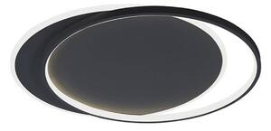 Stropné LED svetlo Evelyn, čierne, dĺžka 55 cm, kov, Čierna, Obývacia izba / jedáleň, Hliník, Moderný, Závesné svietidlo