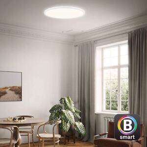 Stropné LED svetlo Slim S stmievateľné biele Ø 45 cm, Biela / opálová, Kuchyňa, Plast, Moderný, Závesné svietidlo