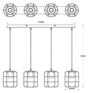 Globo 54037-4H - Luster na lanku WILLA 4xE27/40W/230V