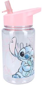 Dievčenská plastová fľaša na pitie Lilo & Stitch so slamkou - 450 ml