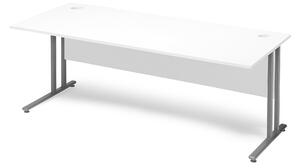 Kancelársky pracovný stôl FLEXUS, rovný, 1800x800 mm, biela