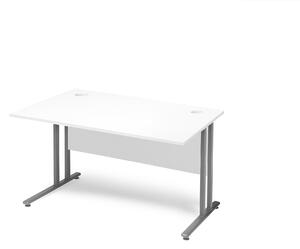 Kancelársky pracovný stôl FLEXUS, rovný, 1200x800 mm, biela