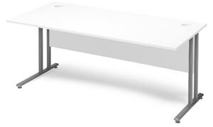 Kancelársky pracovný stôl FLEXUS, rovný, 1600x800 mm, biela
