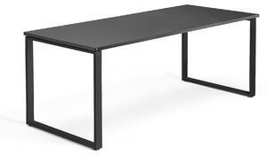 Kancelársky pracovný stôl MODULUS, O-rám, 1800x800 mm, čierna/čierna