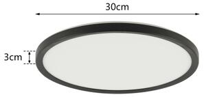 Brilagi - LED Kúpeľňové svietidlo ULTRA SLIM LED/18W/230V pr. 30 cm čierna IP54