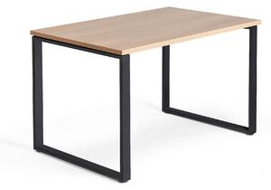 Kancelársky pracovný stôl MODULUS, O-rám, 1200x800 mm, dub/čierna