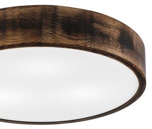 Stropné svietidlo OAK SMOKY 3xE27/15W/230V, pr. 47,5 cm, dub/tmavohnedá