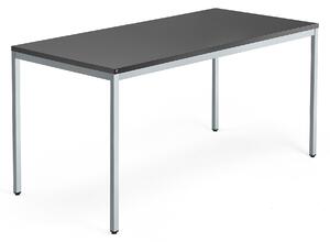 Kancelársky pracovný stôl QBUS, 1600x800 mm, čierna/strieborná
