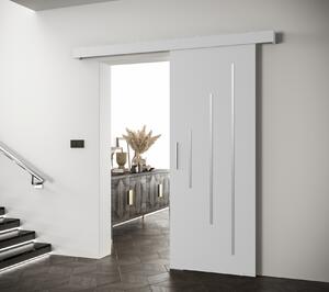 Posuvné dvere so strieborným úchytom SALOME 11 - 80 cm, biele