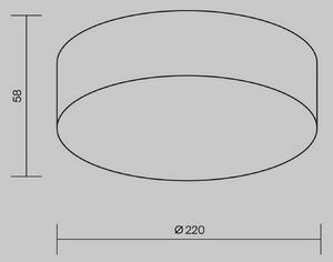 LED vonkajšie stropné svietidlo Zon, biele, Ø 22 cm, 3 000 K, kov, Biela / opálová, Hliník, Moderný, Závesné svietidlo
