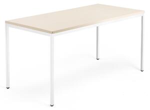 Stôl MODULUS, 1600x800 mm, biela konštrukcia, breza