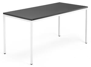 Kancelársky pracovný stôl QBUS, 1600x800 mm, čierna/biela